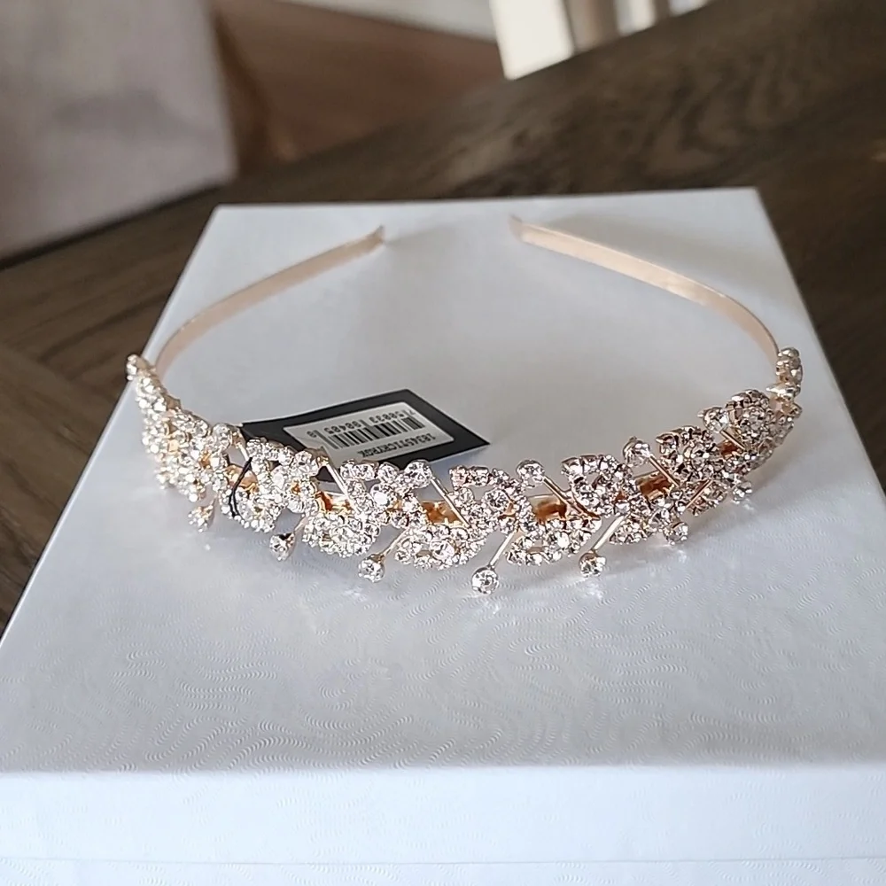 Occasion Rose Gold Headband With Crystals New With Tags